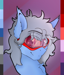 Size: 3000x3500 | Tagged: safe, artist:caduceus, artist:caduceusart, imported from derpibooru, oc, oc only, oc:sight seer, pony, bust, goggles, head shot, male, reference sheet, solo