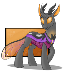 Size: 1504x1740 | Tagged: safe, artist:mythpony, imported from derpibooru, oc, oc only, oc:chuggle buggle, changedling, changeling, changedling oc, changeling oc, solo