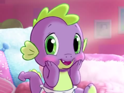 Size: 960x720 | Tagged: safe, imported from derpibooru, screencap, spike, dragon, baby, baby spike, cute, looking at you, male, smiling, spikabetes