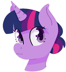 Size: 3000x3263 | Tagged: safe, artist:averydrawsthings, imported from derpibooru, twilight sparkle, pony, alternate hairstyle, female, hair bun, lineless, simple background, solo, transparent background