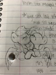 Size: 4032x3024 | Tagged: safe, artist:php106, imported from derpibooru, fluttershy, rainbow dash, cute, female, flutterdash, kissing, lesbian, lined paper, monochrome, pencil drawing, shipping, traditional art