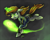 Size: 2000x1618 | Tagged: safe, artist:nessacity, artist:rhythmcrown, imported from derpibooru, oc, oc only, oc:littlepip, pony, unicorn, fallout equestria, clothes, fanfic, fanfic art, female, floppy ears, glowing horn, green eyes, hooves, horn, jumpsuit, magic, mare, open mouth, pipbuck, running, solo, teeth, vault suit