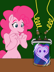 Size: 1125x1500 | Tagged: safe, artist:bastianmage, imported from derpibooru, pinkie pie, twilight sparkle, anthro, goo, experiment, transformation, what has science done