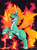 Size: 891x1192 | Tagged: safe, artist:imaranx, imported from derpibooru, tianhuo, longma, them's fightin' herds, community related, female, fire, open mouth, rearing, solo, starry eyes, tianhuo (tfh), wingding eyes