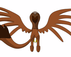 Size: 2500x2000 | Tagged: source needed, useless source url, safe, artist:grimvaleart, imported from derpibooru, oc, oc only, oc:grimvale, griffon, rear view, solo