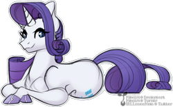 Size: 1725x1069 | Tagged: safe, artist:mihalri, imported from derpibooru, rarity, pony, unicorn, colored hooves, colored pupils, crossed legs, cute, eyelashes, female, looking at you, lying, lying down, mare, outline, prone, raribetes, realistic horse legs, simple background, smiling, smirk, solo, transparent background