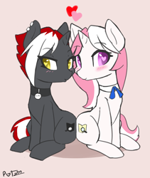 Size: 3800x4500 | Tagged: safe, artist:potzm, imported from derpibooru, oc, oc:lawyresearch, oc:lawyshadow, pony, unicorn, cute, doodle, female, heart eyes, lesbian, looking at you, mare, oc x oc, shipping, wingding eyes