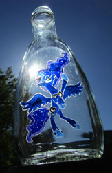 Size: 2807x4297 | Tagged: safe, artist:malte279, imported from derpibooru, princess luna, bottle, craft, glass engraving, glass painting