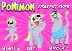 Size: 1273x900 | Tagged: safe, artist:curtsibling, imported from derpibooru, derpy hooves, dinosaur, bronybait, evolution, hat