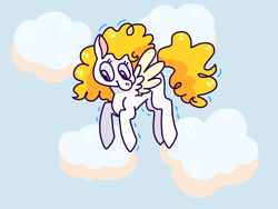 Size: 1280x960 | Tagged: safe, artist:swineburst, imported from derpibooru, surprise, pony, cloud, flying