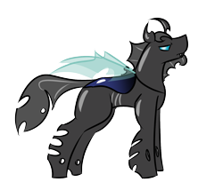 Size: 1400x1200 | Tagged: safe, artist:tartsarts, imported from derpibooru, oc, oc only, oc:skaro, changeling, commission, simple background, solo, transparent background