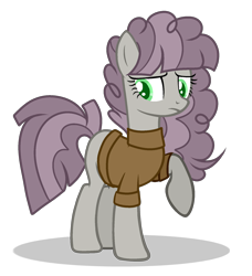 Size: 1641x1797 | Tagged: safe, artist:mintoria, imported from derpibooru, oc, oc only, earth pony, pony, clothes, female, mare, offspring, parent:maud pie, parent:mud briar, parents:maudbriar, shirt, simple background, solo, transparent background