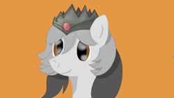Size: 1280x720 | Tagged: safe, artist:jimmy draws, imported from derpibooru, oc, oc:misterious jim, crown, eye, eyes, jewelry, of, prince, regalia, semi-god, simple background, smiling, tartarus