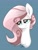 Size: 1284x1680 | Tagged: safe, artist:oc_ponys, imported from derpibooru, oc, oc only, oc:double circle, pegasus, pony, blue background, bust, female, mare, simple background, smiling, solo