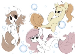 Size: 2016x1504 | Tagged: safe, artist:oc_ponys, imported from derpibooru, oc, oc only, oc:double circle, seapony (g4), female, lidded eyes, male, mare, simple background, smiling, stallion