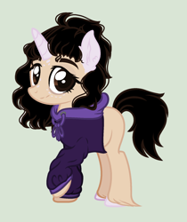 Size: 1336x1592 | Tagged: safe, artist:xxreddevil12xx, imported from derpibooru, oc, oc only, oc:jessica amber, pony, unicorn, clothes, female, hoodie, mare, simple background, solo