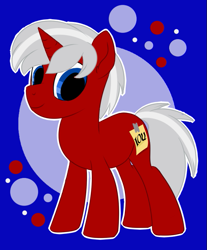 Size: 591x715 | Tagged: safe, artist:missbramblemele, artist:missmele-madness, imported from derpibooru, oc, oc only, oc:blank check, pony, unicorn, male, solo, stallion