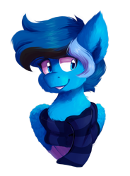 Size: 772x1051 | Tagged: safe, artist:crownedspade, imported from derpibooru, oc, oc only, oc:june, pegasus, pony, bust, clothes, male, portrait, scarf, simple background, solo, stallion, transparent background