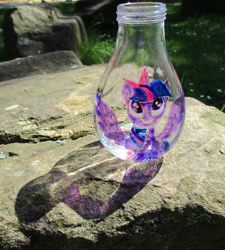 Size: 3456x3840 | Tagged: safe, artist:malte279, imported from derpibooru, twilight sparkle, alicorn, craft, glass engraving, glass painting, light bulb, lightbulb, twilight sparkle (alicorn)