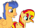 Size: 1458x1152 | Tagged: safe, artist:leanne264, imported from derpibooru, flash sentry, sunset shimmer, unicorn, female, flashimmer, male, shipping, simple background, straight, transparent background