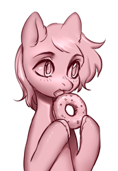 Size: 2176x3156 | Tagged: safe, artist:aphphphphp, imported from derpibooru, oc, oc only, pony, commission, cute, donut, food, solo, your character here