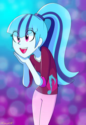 Size: 2016x2948 | Tagged: safe, artist:xan-gelx, imported from derpibooru, sonata dusk, equestria girls, rainbow rocks, clothes, female, open mouth, smiling, solo