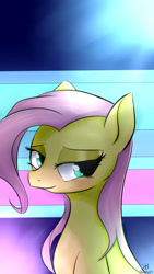 Size: 2160x3840 | Tagged: safe, artist:dashy21, imported from derpibooru, fluttershy, pegasus, pony, grannies gone wild, bust, female, las pegasus, lidded eyes, looking at you, looking sideways, mare, portrait, solo