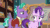 Size: 902x508 | Tagged: safe, imported from derpibooru, screencap, firelight, starlight glimmer, pony, unicorn, the parent map, animated, annoyed, blanket, clothes, father and daughter, female, glowing horn, headscarf, magic, male, scarf, telekinesis