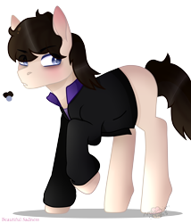 Size: 4485x5240 | Tagged: safe, artist:moonlightdisney5, artist:thatonefluffs, imported from derpibooru, earth pony, pony, absurd resolution, clothes, male, ponified, raised hoof, sanders sides, simple background, solo, stallion, thomas sanders, transparent background