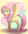 Size: 500x600 | Tagged: safe, artist:jennycamen44, imported from derpibooru, fluttershy, pony, female, solo, two toned wings