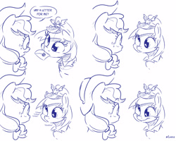 Size: 5000x4000 | Tagged: safe, artist:darkhooves, artist:dilarus, deleted from derpibooru, edit, imported from derpibooru, applejack, derpy hooves, pegasus, pony, chewing, comic, denied, eating, female, happy, letter, mailmare, mare, meme template, monochrome, mouth hold, mouthfull, signature, simple background, smiling, white background