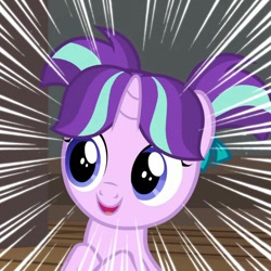 Size: 768x767 | Tagged: safe, edit, edited screencap, imported from derpibooru, screencap, starlight glimmer, pony, uncommon bond, cropped, cute, female, filly, filly starlight glimmer, solo, younger