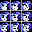 Size: 104x104 | Tagged: safe, artist:mega-poneo, imported from derpibooru, rarity, pony, female, mega man (series), megaman, megapony, mugshot, pixel art, solo, sprite, stage select, video game