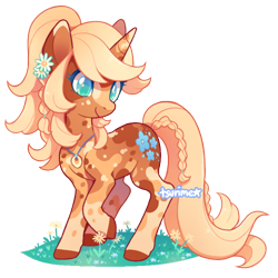 Size: 500x500 | Tagged: safe, artist:tsurime, imported from derpibooru, oc, oc only, pony, flower, flower in hair, simple background, solo, transparent background