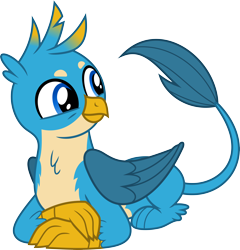 Size: 5756x6000 | Tagged: safe, artist:chainchomp2, imported from derpibooru, gallus, griffon, school daze, .svg available, absurd resolution, catbird, crossed arms, cute, gallabetes, griffons doing cat things, lounging, male, paws, prone, simple background, smiling, solo, transparent background, vector