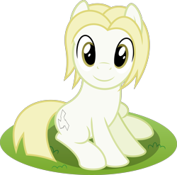 Size: 6472x6400 | Tagged: safe, artist:parclytaxel, imported from derpibooru, part of a set, oc, oc only, oc:doctor duff, earth pony, pony, .svg available, absurd resolution, commission, cute, grass, looking at you, male, ocbetes, simple background, sitting, smiling, solo, stallion, transparent background, vector