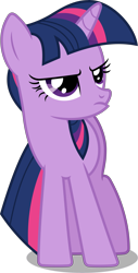 Size: 3890x7672 | Tagged: safe, artist:chrzanek97, imported from derpibooru, twilight sparkle, pony, unicorn, a bird in the hoof, absurd resolution, female, grumpy, mare, simple background, solo, transparent background, unicorn twilight, vector