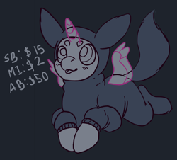 Size: 1500x1353 | Tagged: safe, artist:miink3, imported from derpibooru, oc, oc only, art, chibi, commission, cute, eeveelution, onesie, pokémon, your character here