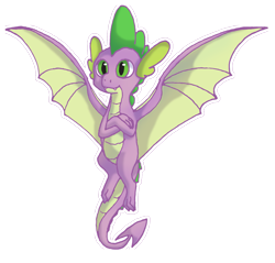 Size: 2153x2061 | Tagged: safe, artist:kappetapp, imported from derpibooru, spike, dragon, molt down, crossed arms, male, simple background, solo, spread wings, transparent background, winged spike, wings