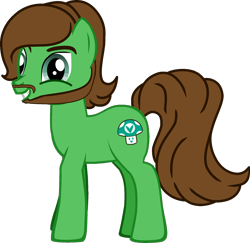 Size: 2078x2017 | Tagged: safe, artist:grapefruitface1, imported from derpibooru, pony, pony creator, facial hair, mushroom, ponified, rule 85, show accurate, simple background, solo, transparent background, vinesauce, vinny (vinesauce)