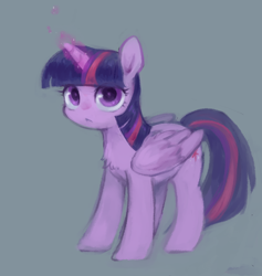 Size: 544x574 | Tagged: safe, artist:kei05, imported from derpibooru, twilight sparkle, alicorn, pony, chest fluff, female, looking at you, mare, simple background, solo, twilight sparkle (alicorn)