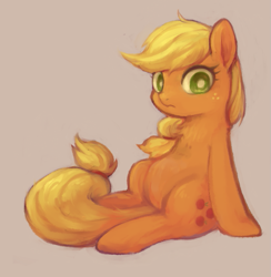 Size: 651x667 | Tagged: safe, artist:kei05, imported from derpibooru, applejack, earth pony, pony, female, looking at you, mare, simple background, solo