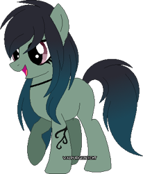 Size: 320x389 | Tagged: safe, artist:t-aroutachiikun, imported from derpibooru, oc, oc only, oc:decaying shadow, earth pony, pony, female, mare, simple background, solo, transparent background