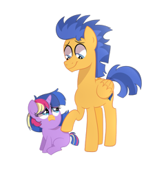 Size: 1024x1138 | Tagged: safe, artist:ashidaii, imported from derpibooru, flash sentry, oc, oc:celestial spark, pony, unicorn, father and daughter, female, filly, male, offspring, parent:flash sentry, parent:twilight sparkle, parents:flashlight, simple background, transparent background