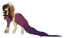 Size: 4267x2557 | Tagged: safe, artist:crazllana, imported from derpibooru, oc, oc only, oc:riana, earth pony, pony, clothes, dress, female, flower, flower in hair, mare, simple background, solo, transparent background