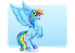 Size: 1600x1131 | Tagged: safe, artist:jotakaanimation, imported from derpibooru, rainbow dash, pegasus, pony, female, mare, simple background, solo