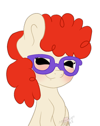 Size: 919x1163 | Tagged: safe, artist:moonlightdisney5, artist:thatonefluffs, imported from derpibooru, twist, pony, blushing, bust, cute, eyes closed, female, portrait, simple background, smiling, solo, transparent background, twistabetes