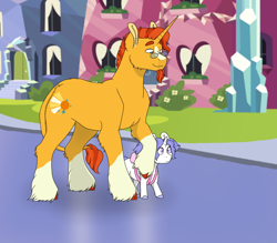 Size: 1600x1400 | Tagged: safe, artist:shortcake1284, imported from derpibooru, sunburst, oc, oc:beauty, pony, unicorn, female, filly, offspring, parent:fancypants, parent:fleur-de-lis, parents:fancyfleur