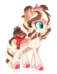 Size: 403x519 | Tagged: safe, artist:sk-ree, imported from derpibooru, oc, oc only, oc:fudge fantasia, earth pony, pony, bow, female, mare, simple background, solo, tail, transparent background