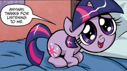 Size: 682x380 | Tagged: safe, artist:brendahickey, idw, imported from derpibooru, twilight sparkle, pony, spoiler:comic40, cute, female, filly, filly twilight sparkle, twiabetes, weapons-grade cute, younger
